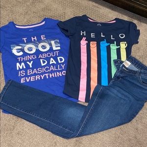 Bundle 2 shirts and pair of jeans